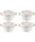 Mini Cocotte Set 4-tlg. rund, Keramik, elfenbein-wei&szlig;