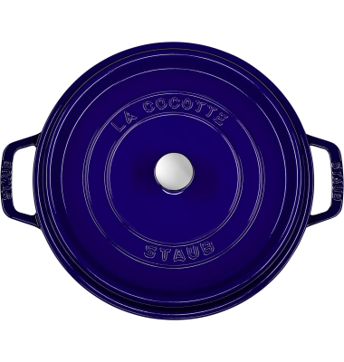 La Cocotte 26cm rund dunkelblau, Gusseisen