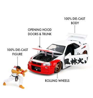 Street Fighter Ryu 1:24 Nissan Skyline GTR     253255071