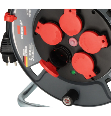 Kabeltrommel 9231250100, 25m, 5-fach, schwarz