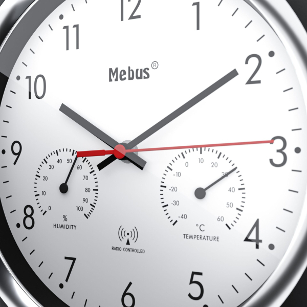 19453 Uhren und Wecker 19453 Funk-Wanduhr mit Thermo- Hygrome 19453 4007218194534