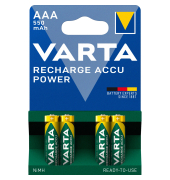 1x4 Varta RECHARGE ACCU Power 550 mAH AAA Micro NiMH