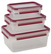 Clip&Close 515584 transparenthimbeere  3-tlg.