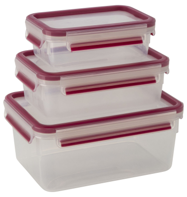 Clip&Close 515584 transparenthimbeere  3-tlg.