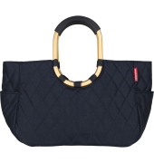 Einkaufstasche Loopshopper L, Rhombus Midnightblue/Gold, OR4111, 25 Liter, au&szlig;en 46x34,5x25cm, Polyester, blau