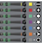 20506 Elektroniker Schraubendrehersatz + Rack