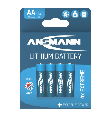 1x4 Ansmann Extreme Lithium Mignon AA LR 6