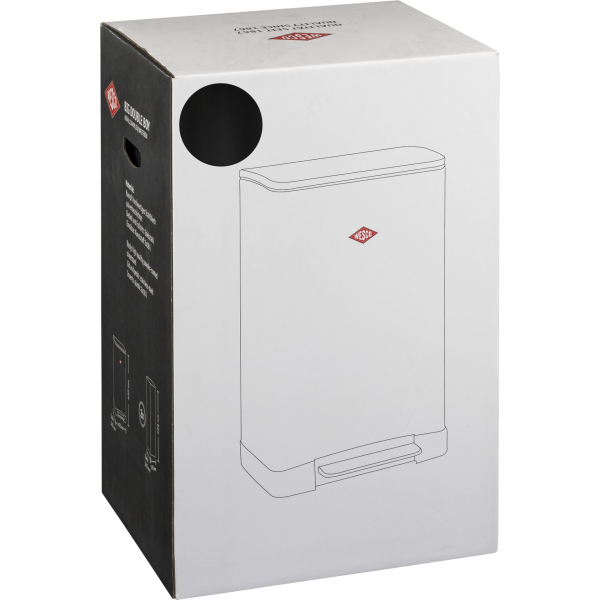 Wesco Mülleimer, 2x18 Liter, Edelstahl, KunststoffTragegriff Deckel Einsatz Griffrand 4027801207397 Wesco