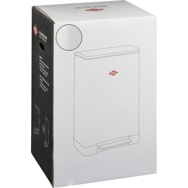 Wesco Mülleimer, 2x18 Liter, Edelstahl, KunststoffTragegriff Deckel Einsatz Griffrand 4027801207403 Wesco