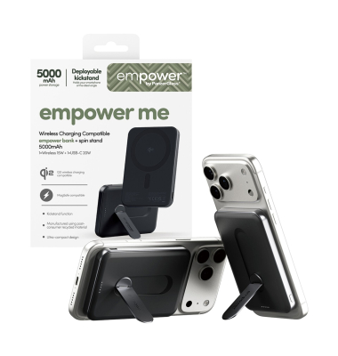 empower Powerbank w. Spin Stand 5000mAh Space Black