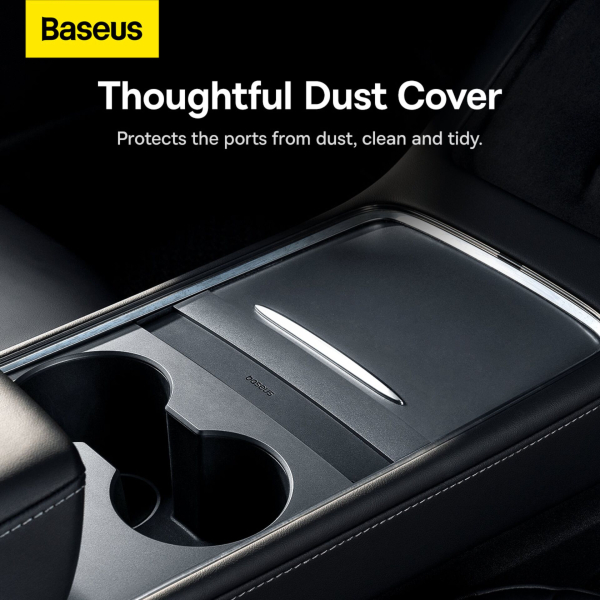 Baseus T-Space HUB für Tesla inkl Kabel schwarz 6932172633622 Baseus