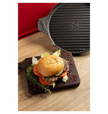 Grillpfanne Gusseisen, schwarz