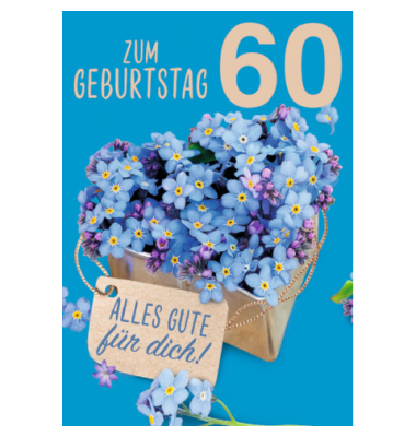 Geburtstagskarte Zahl 60