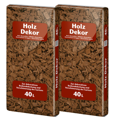 Mulch Holz Dekor braun 2x40l