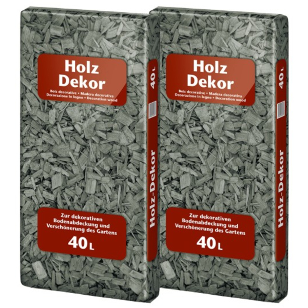 Floragard Mulch Holz Dekor anthrazit 2x40l 4006398405485 Floragard 80000 Milliliter