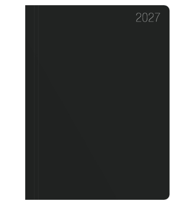 Taschenkalender 610-1020, schwarz, 1 Woche / 2 Seiten, 10,2x14,2cm (BxH), 2027