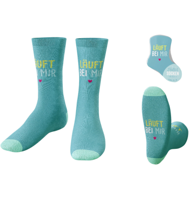 Zaubersocken Happy Greetings petrol