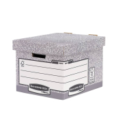 Archivcontainer System 00810-FFEU, A4, grau/wei&szlig;, innen 39x33,3x28,5cm (TxBxH), Wellpappe aus 100% recyceltem Karton