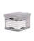 Archivbox System 00810-FFEU, A4, grau/wei&szlig;, innen 39x33,3x28,5cm (TxBxH), Wellpappe aus 100% recyceltem Karton