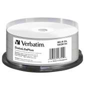 1x25 Verbatim BD-R Blu-Ray 50GB 6x Speed printable Cakebox
