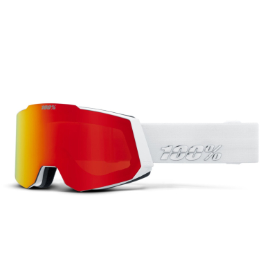 100percent SNOW - SNOWCRAFT Goggle White HiPER Red Mirror