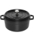 La Cocotte 24cm rund, mit D&auml;mpfeinsatz, schwarz
