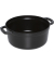 La Cocotte 24cm rund, mit D&auml;mpfeinsatz, schwarz