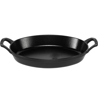 Specialities Auflaufform Gussweisen, schwarz 28 cm oval