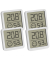 30.5053.02.04   4er Set wei&szlig; Digitales Thermo Hygrometer