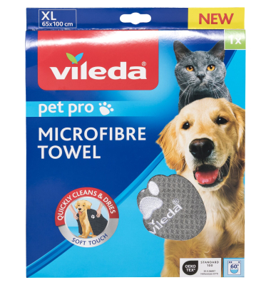 Pet Pro Microfaser Handtuch grau XL