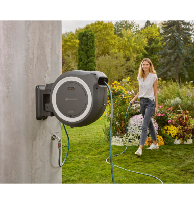 Akku-Wand-Schlauchbox PowerRoll XL 18V wei&szlig; 35 m