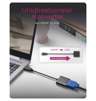 IB-AC502a HDMI A-Typ zu VGA Adapter