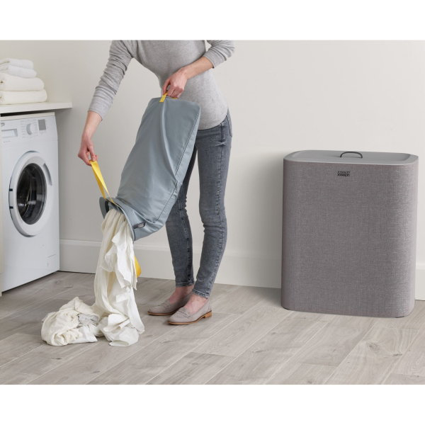 Joseph&joseph - Joseph Joseph Tota Trio 90 l (3x30 l) Wäschetrennkorb 3 maschinenwaschbare Leinensäcke grau (50024)