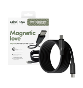 empower Magnetic 240W USB-C to USB-C 1.5m black