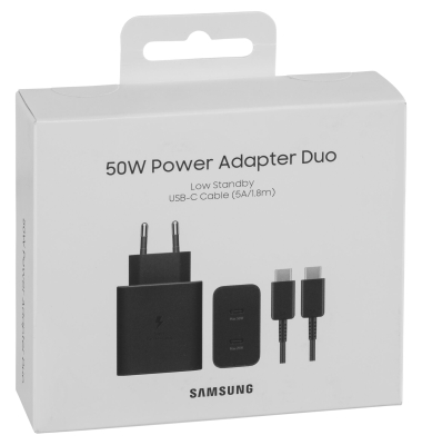 Schnellladeadapter Duo 50 Watt mit Datenkabel EP-T5020X
