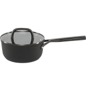 Milano Stieltopf mit Glasdeckel 18 cm, schwarz