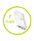 65W GaN Slim dual USB-C single USB-A, white