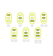 40W GaN Charger MO13 white 1x USB-A + 2x USB-C