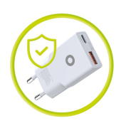 30W Slim Charger T&Uuml;V MO16 USB-A + USB-C
