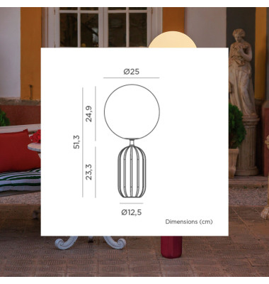 New Garden MONICA 50 olive Tischlampe