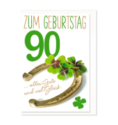 Geburtstagskarte Zahl 90