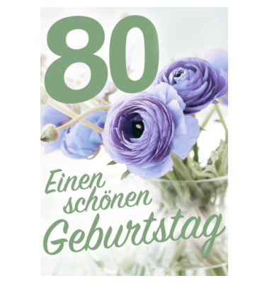 Geburtstagskarte Zahl 80