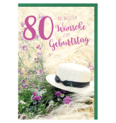 Geburtstagskarte Zahl 80