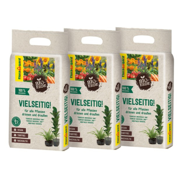 Floragard Blumenerde Universal Vielseitig 3x3l 4006398410151 Floragard 9000 Milliliter