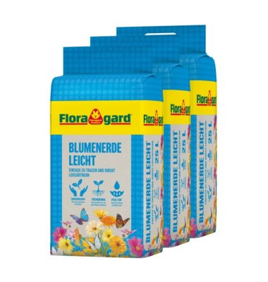 Blumenerde Leicht 3x25l