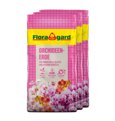 Blumenerde Orchideen 3x5l