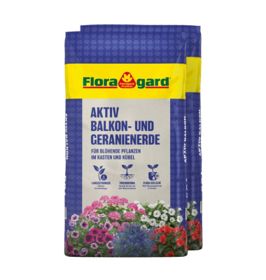 Blumenerde Aktiv Balkon & Geranien 2x18l