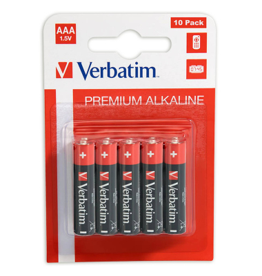 1x10 Verbatim Alkaline Batterie Micro AAA LR 03            49874