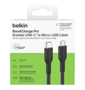 USB-CMicro-USB Kabel 1m geflochten, schwarz CAB026hq1MBK