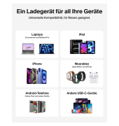 Ladeger&auml;t Dual USB-C 67W PD + PPS ,schwarz WCH020kqBK